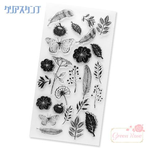 紫陽花 ダイ クリアスタンプ セット スクラップブッキング アルバム