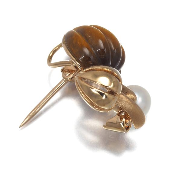 MIKIMOTO（ミキモト） ブローチ兼ペンダントトップ タイガーアイ