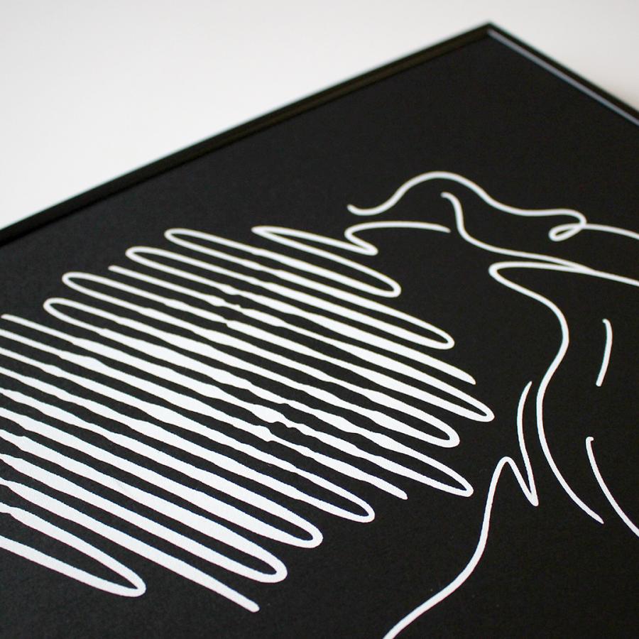 aicon works シルクスクリーン Raw 額装済 aicon works シルク