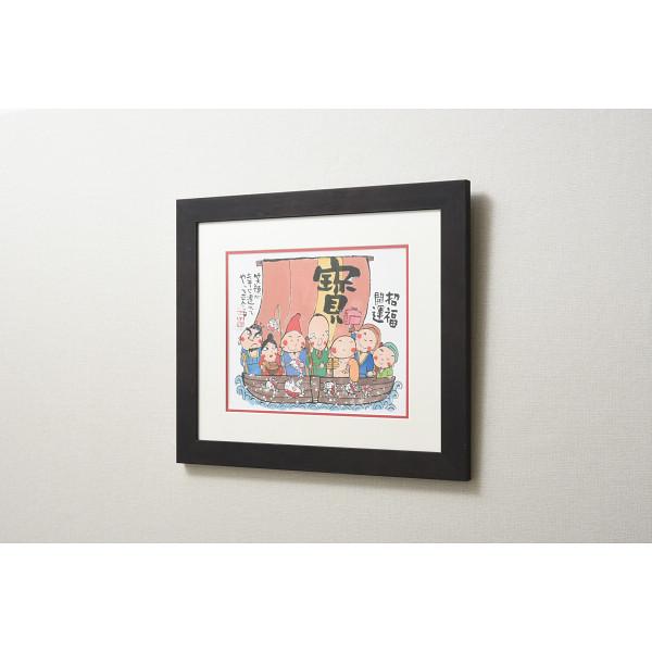 安川眞慈版画額 『七福神』 N18-495 : Drink&Dream D-Park ヤフー店