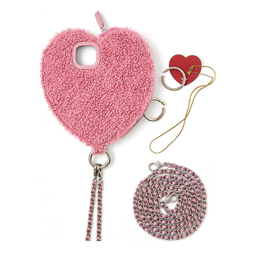 ajew（エジュー） iPhone対応 ajew fluffy dress HEART case shoulder