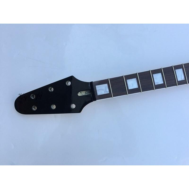 フライングV エレキギター ブラック ヘッド交換用ネック flyingv