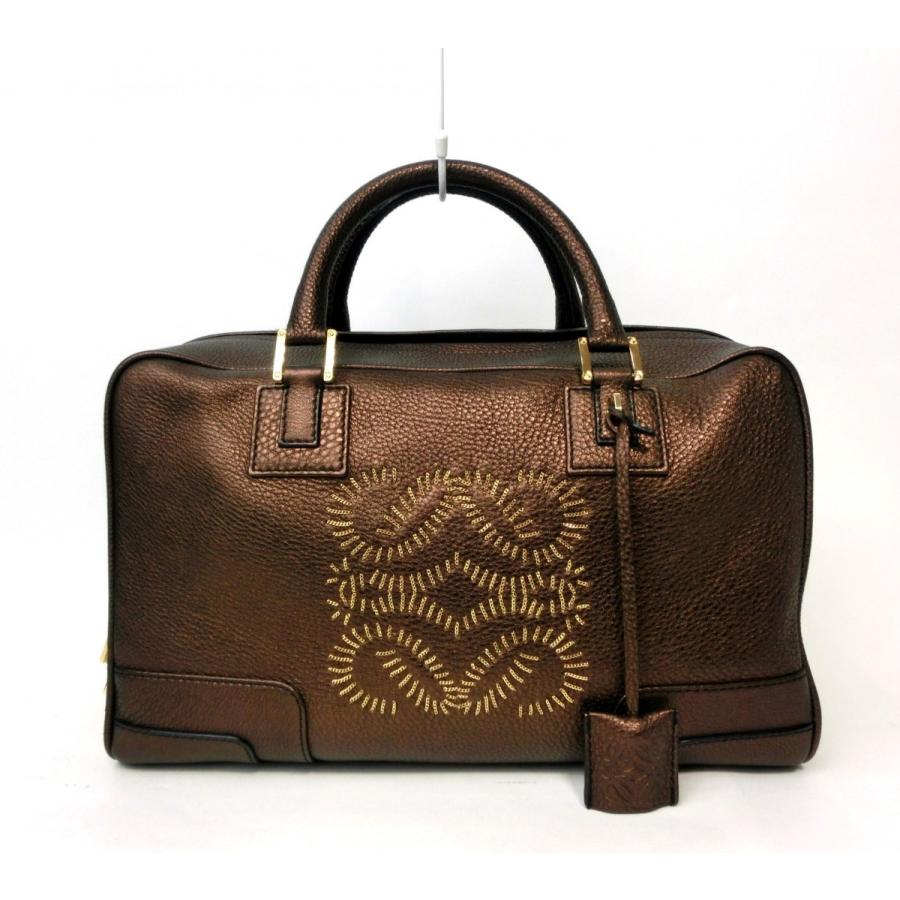 LOEWE（ロエベ） バッグ ハンドバック レザー ブラウン ブロンズ