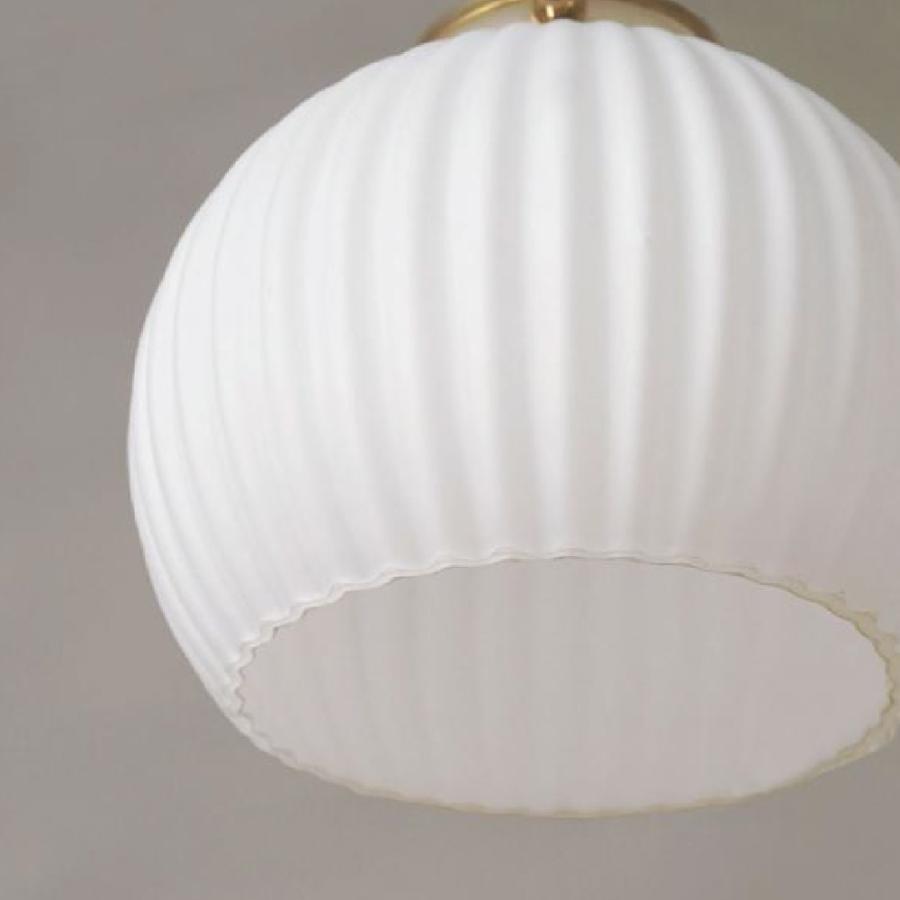 ペンダントライト 照明器具 おしゃれ E17 LED 直径15cm 白 ガラス