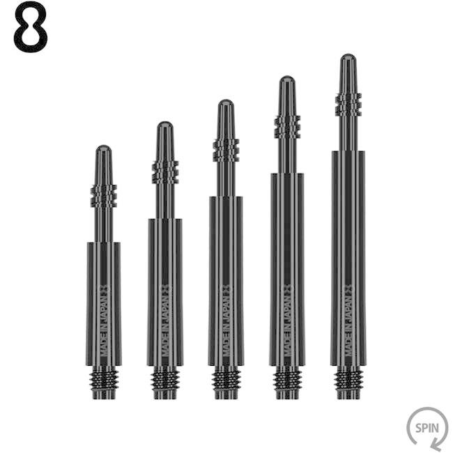 8FLIGHT(エイトフライト) シャフト レギュラー SPIN ブラック (ダーツ