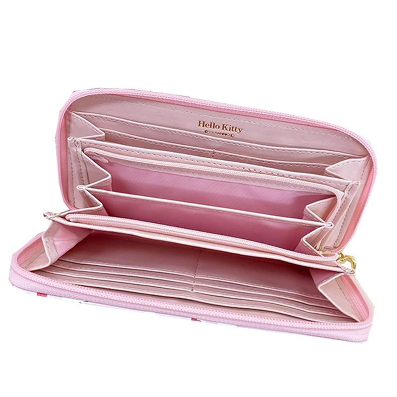 ハローキティ サンリオ ハローキティ50周年 ラウンド長財布 総柄