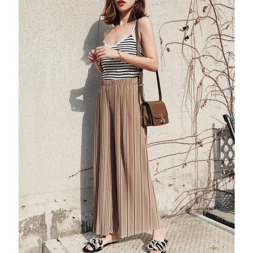 kate spade カラフル プリーツ ロングガウチョパンツ kate spade