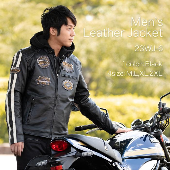 DEGNER（デグナー） シープレザージャケット フード ワッペン 23WJ-6