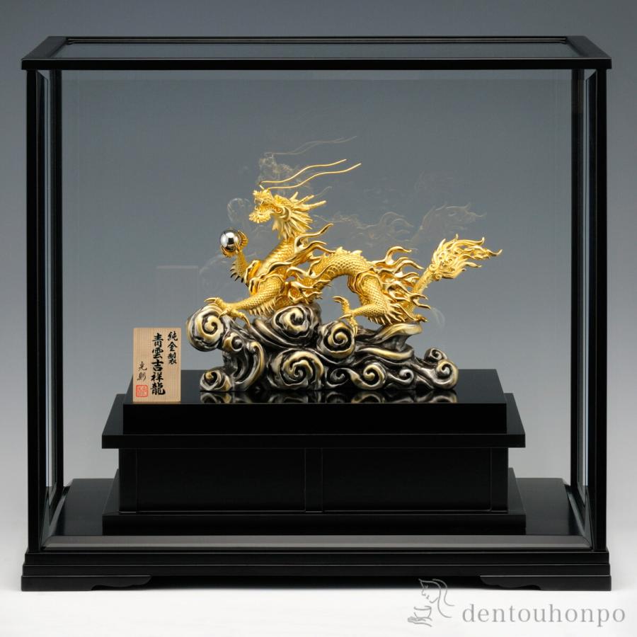 純金 青雲吉祥龍 A 1000g ( 木札名入れ有料 高級 コレクション 美術品