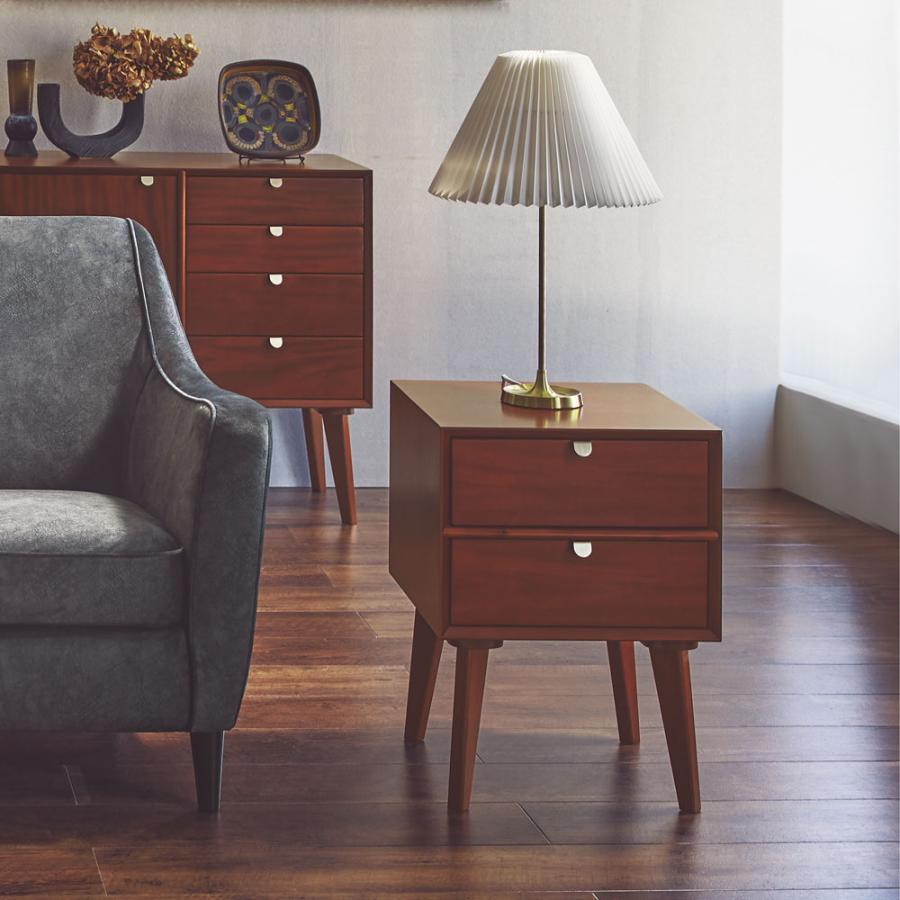 dinos（ディノス） 北欧ヴィンテージ風Vカットデザイン サイドテーブル