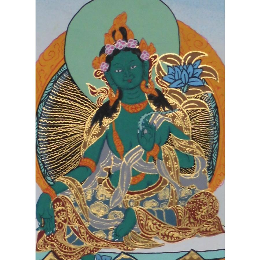 仏画 グリーンターラー27 グリーン ターラ