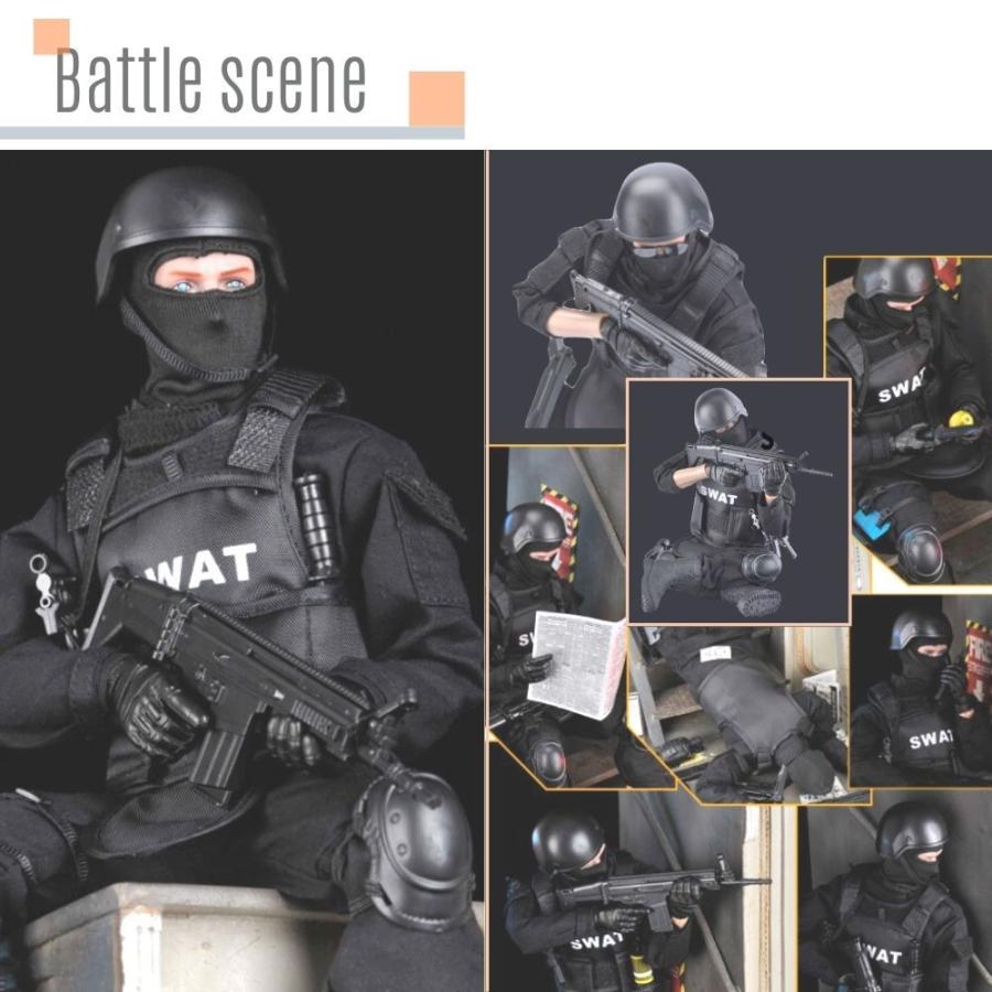 1:6スケール 可動関節30か所 特殊部隊SWAT 完全装備セット アクション