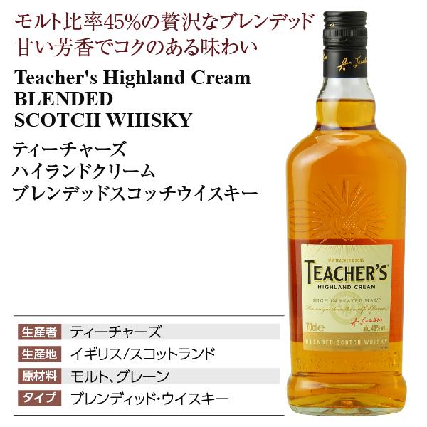ティーチャーズ ウイスキー ハイランドクリーム 40度 正規 箱なし