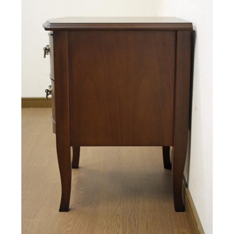 ダークブラウン サイドテーブル 引き出し付き 東海家具展示品