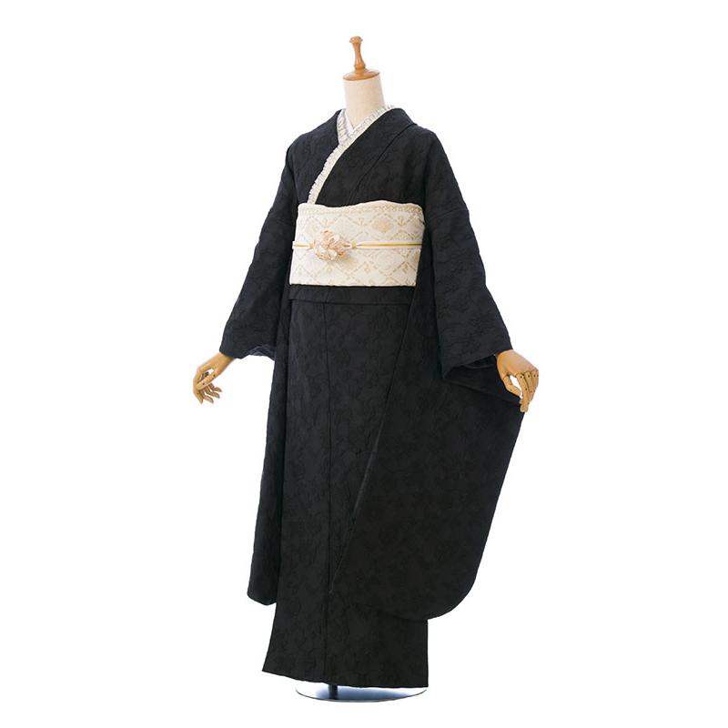 黒無地振袖フルセット