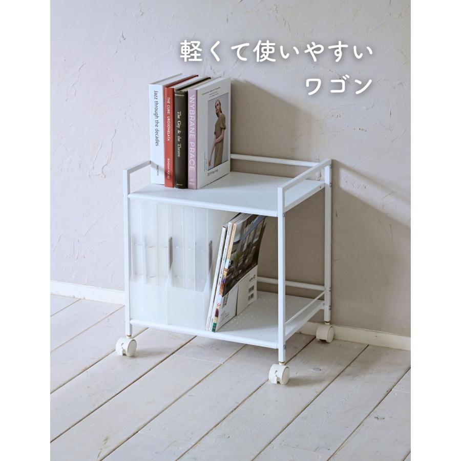 山善（YAMAZEN） キャスター付き スチールラック 2段 CPR-50432C 幅
