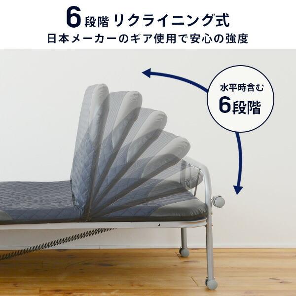 山善（YAMAZEN） 折りたたみベッド シングル 組み立て簡単 ベッド