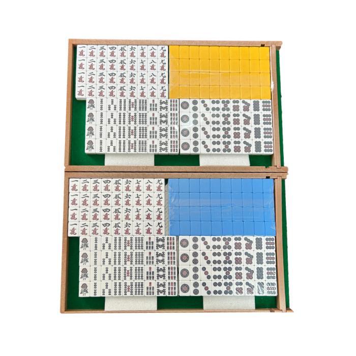 全自動麻雀卓旧アモス26ミリ牌 水色とオレンジ色フルセット（美品） 全