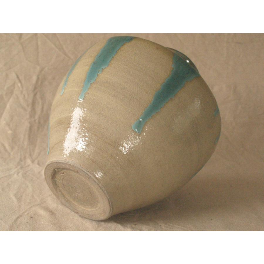 骨董2 松代焼？青緑色の陶器瓶 骨董2 松代焼？青緑色の陶器瓶 骨董2