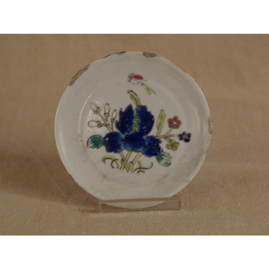 中国 清時代 粉彩花卉紋 花口小皿4点 送料込み0627 中国 清時代 粉彩