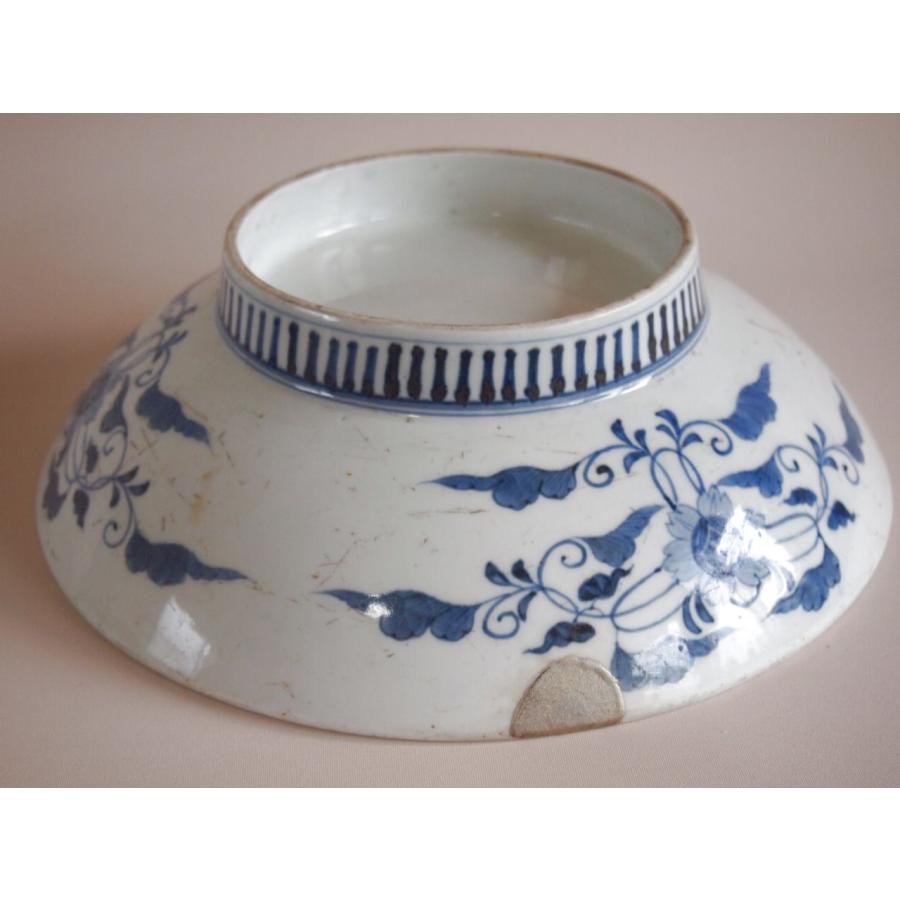 江戸時代 鍋島焼 染付松竹梅図大皿 29cm 空白の美 吉祥 縁起物 有田