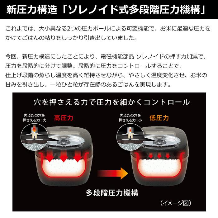新品 TIGER 炊飯器 JRI-A100KM 炊飯器 5.5合 ご泡火炊き 炊きたて 炊飯