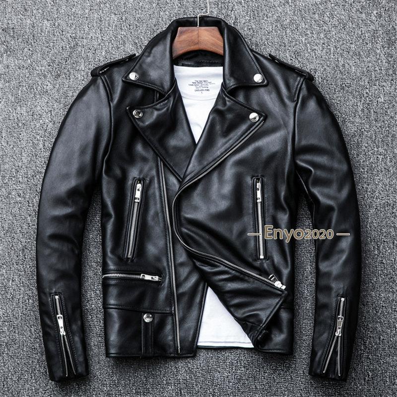 ライダースジャケット メンズ シングル 牛革ジャン バイクジャケット