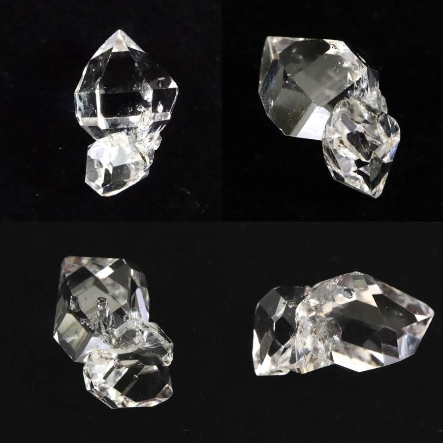 米国NY州産 ハーキマーダイヤモンド AAA+ 22mm原石 結晶 3.6g 【榎本