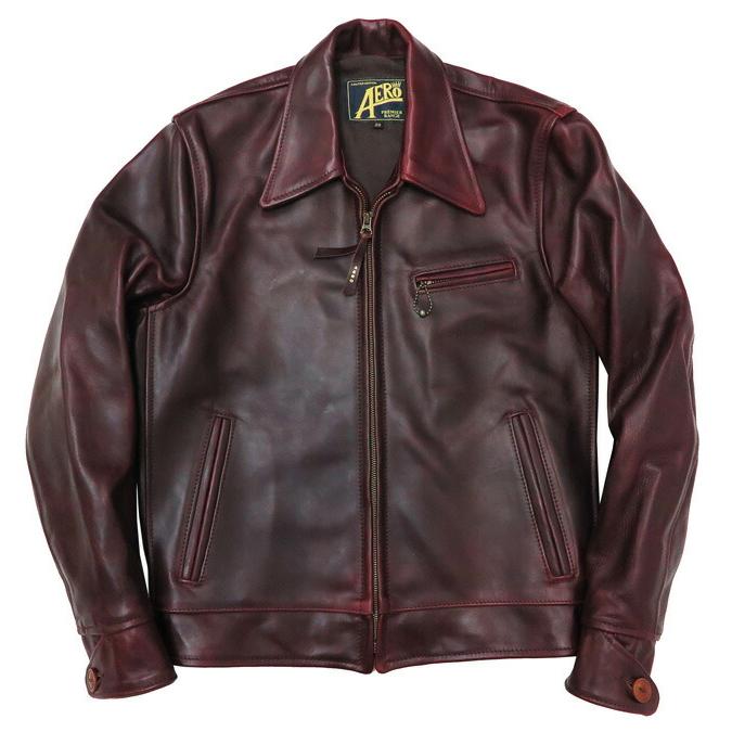 希少 AERO LEATHERS エアロレザー 36 襟ムートン ホースハイド 楽天
