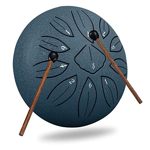 ヨガの瞑想・癒しの楽器 スリットドラム/ハンドパン 11音 グリーン