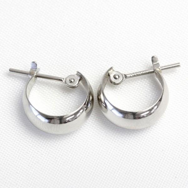 ピアス フープ プラチナ pt900 5×10 地金ピアス ムーンピアス 月甲