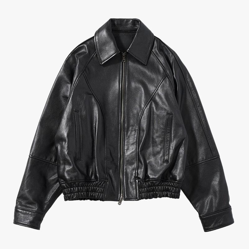 Juha（ユハ） レザージャケット ボンバージャケット ブルゾン アウター