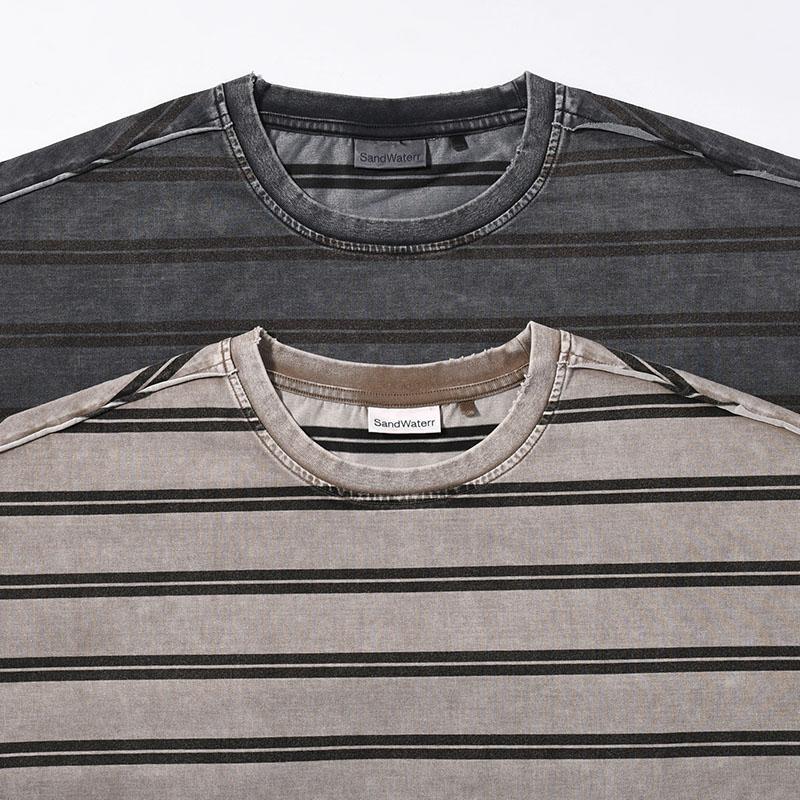 SandWaterr サンドウォーター ボーダーロンT カットソー 総柄 Tシャツ