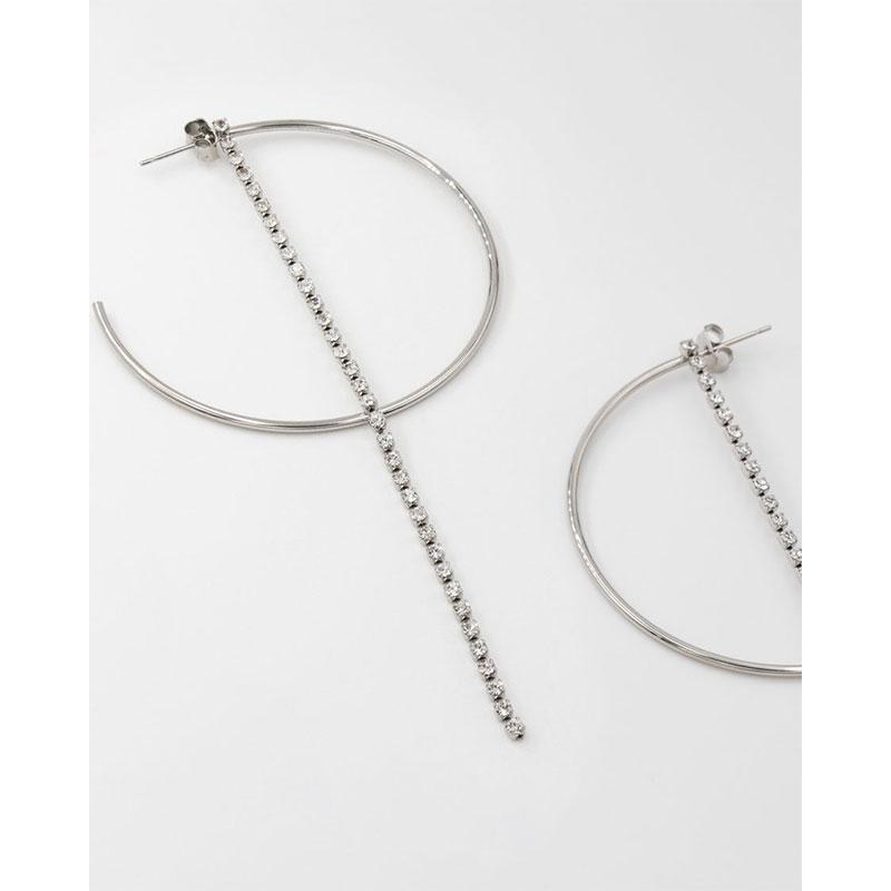 あおばくん着用）JUSTINE CLENQUET シルバー フープピアス あおばくん