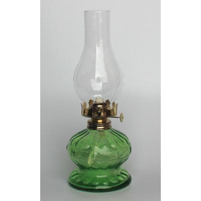 11mm芯 スタンドランプ グリーン油壷 S36330 灯油ランプ : 江戸川屋