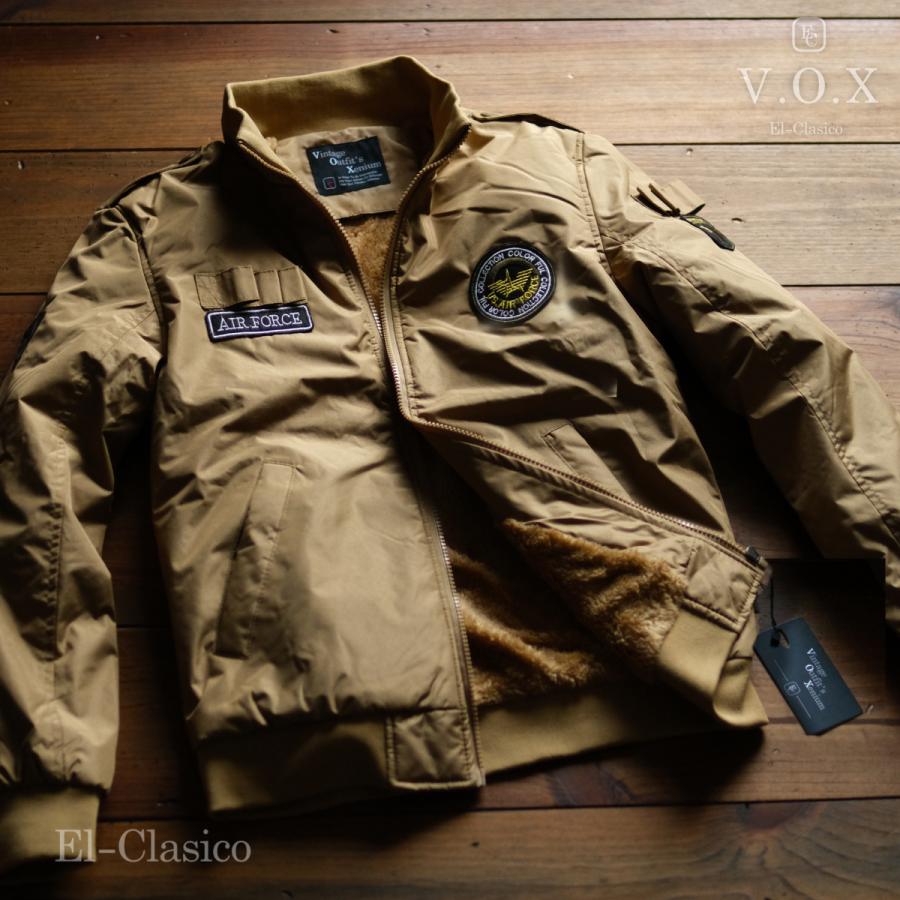 新品*米国□V.O.X□USエアフォース*ボア付き フライトジャケット MA-1