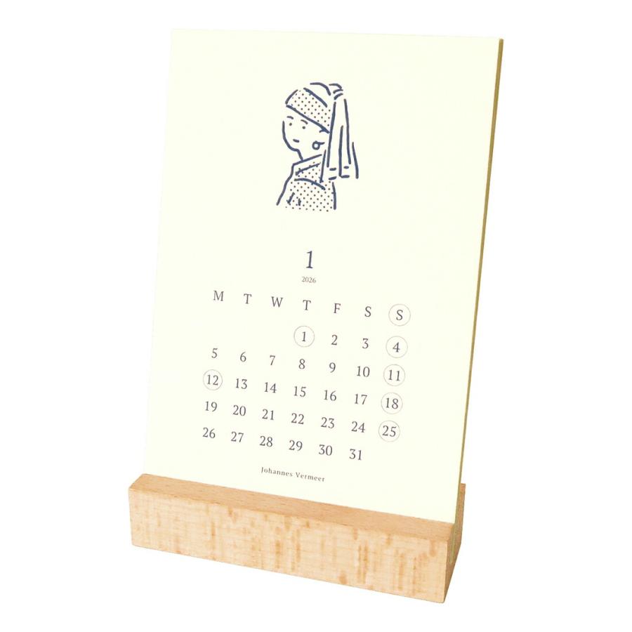 MATOKA（マトカ） MATOKA 2026年 卓上カレンダー 木製スタンドタイプ