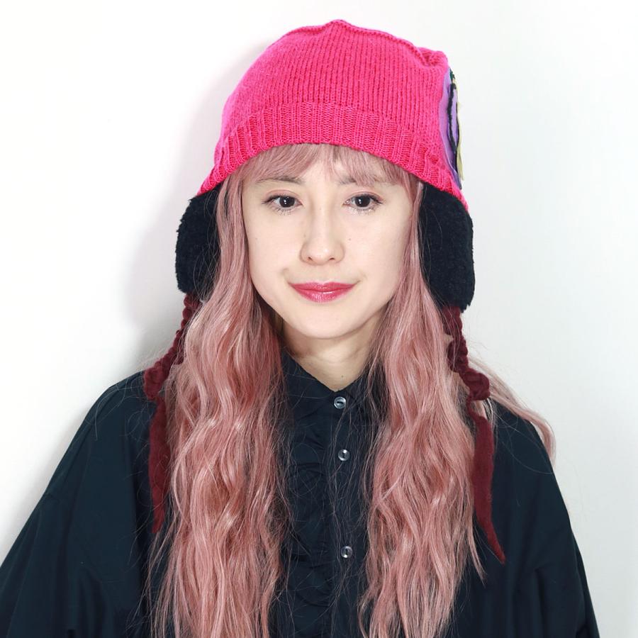 Barairo no Boushi ニット帽 耳当て付き バラ色の帽子 花 かわいい