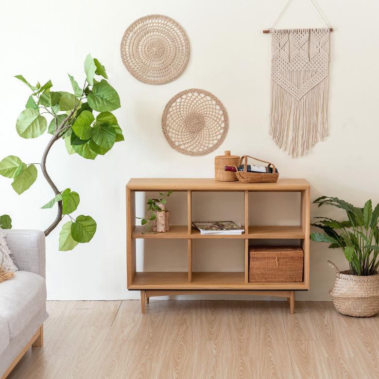 シェルフ 木製 2段 3列 ロー オープンラック キャビネット 本棚 収納