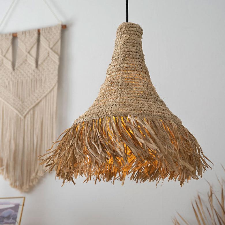 ELEMENTS ランプ シェード ペンダント ライト 照明 器具 ラフィア 1灯