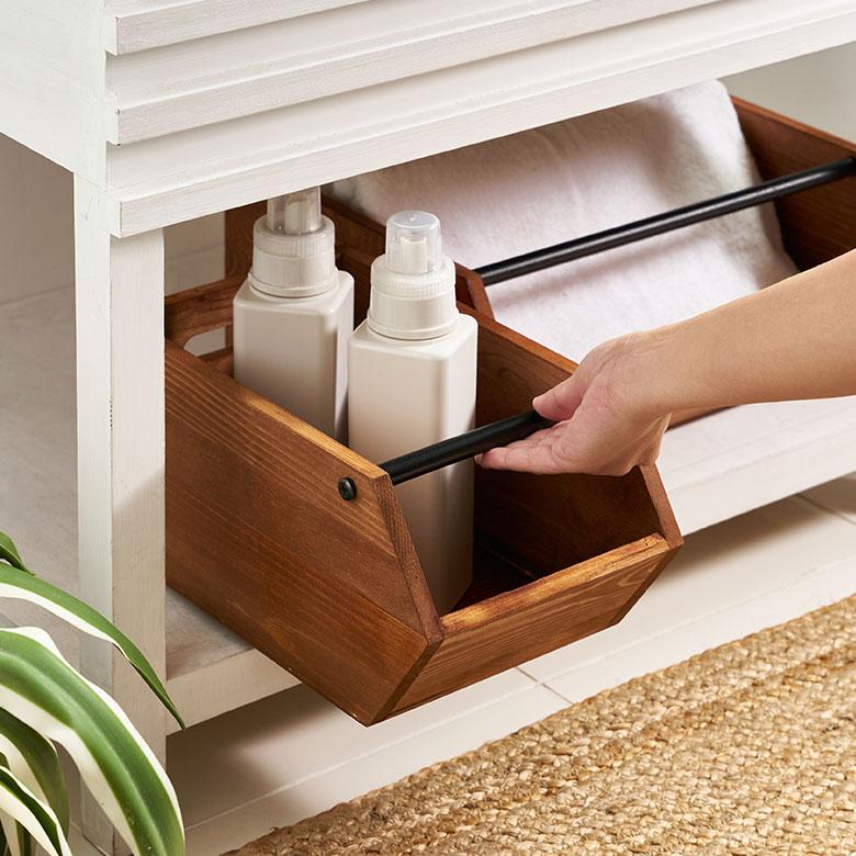 ELEMENTS ウッドコンテナボックス Sサイズ 収納 引き出し 木製