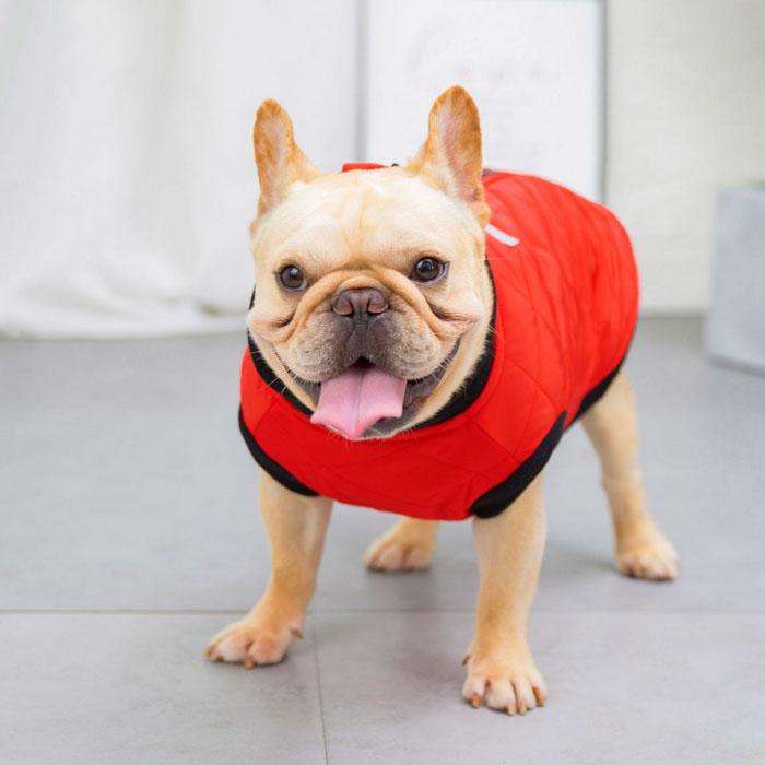 犬服 ペット服 ダウン ベスト リードフック付き 防寒 寒さ対策 冬