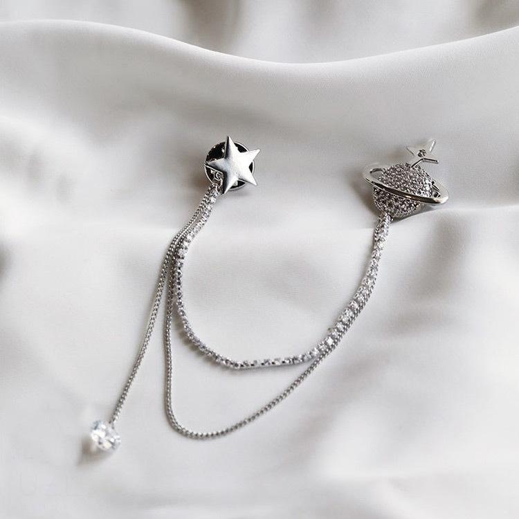 ラペルピン ピンブローチ メンズ レディース アクセサリー 星 月 惑星