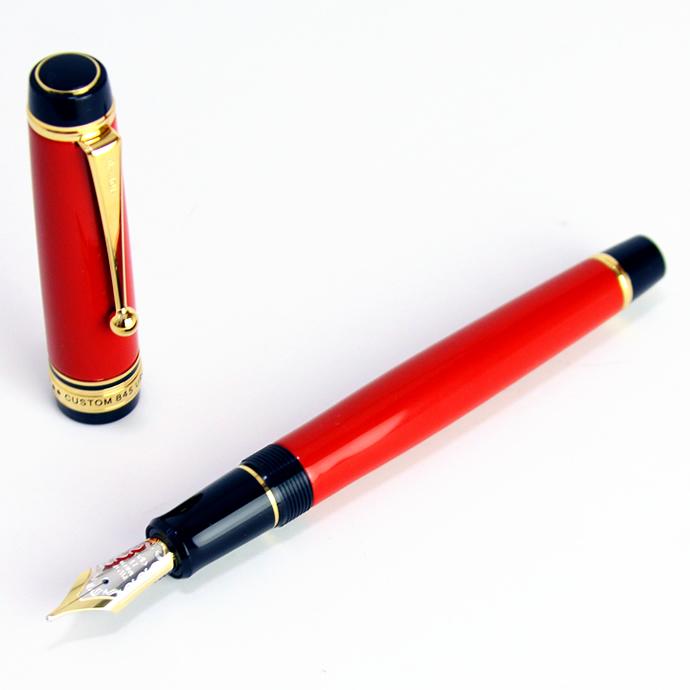 パイロット 万年筆 カスタム845 蝋色漆仕上げ ブラック/朱/紺青 FKV