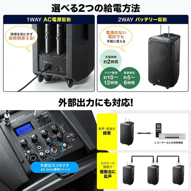 SANWA SUPPLY（サンワサプライ） 拡声器 ワイヤレス 屋外 拡声器