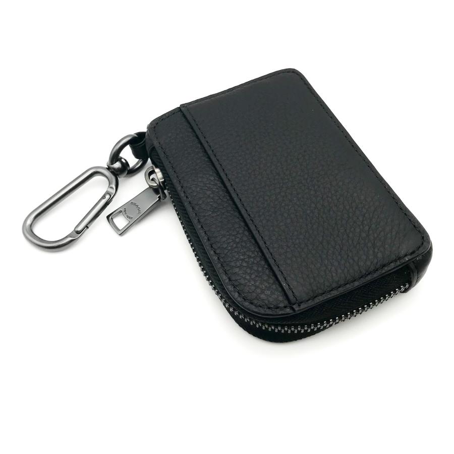 COACH（コーチ） ☆COACH☆ Lジップ キーケース ブラック カードケース
