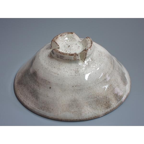 萩福壽作 古萩茶碗 割高台 姫萩茶碗 流れ釉 抹茶碗 仕覆 箱付 萩福壽作