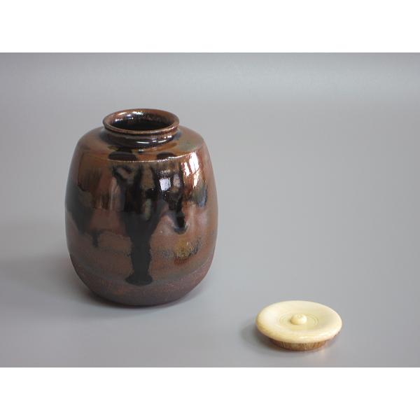 茶道具 備前 肩衝 茶入 共箱(K-LC665) 茶道具 備前 肩衝 茶入 共箱(K