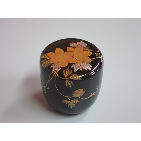 白檀塗 遠山蒔絵大棗 (共箱)中村湖彩 - 茶道具販売 栗林園 R805 棗