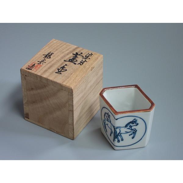 清水六兵衛 刷毛目不正型鉢 共箱 MA17 清水六兵衛 刷毛目